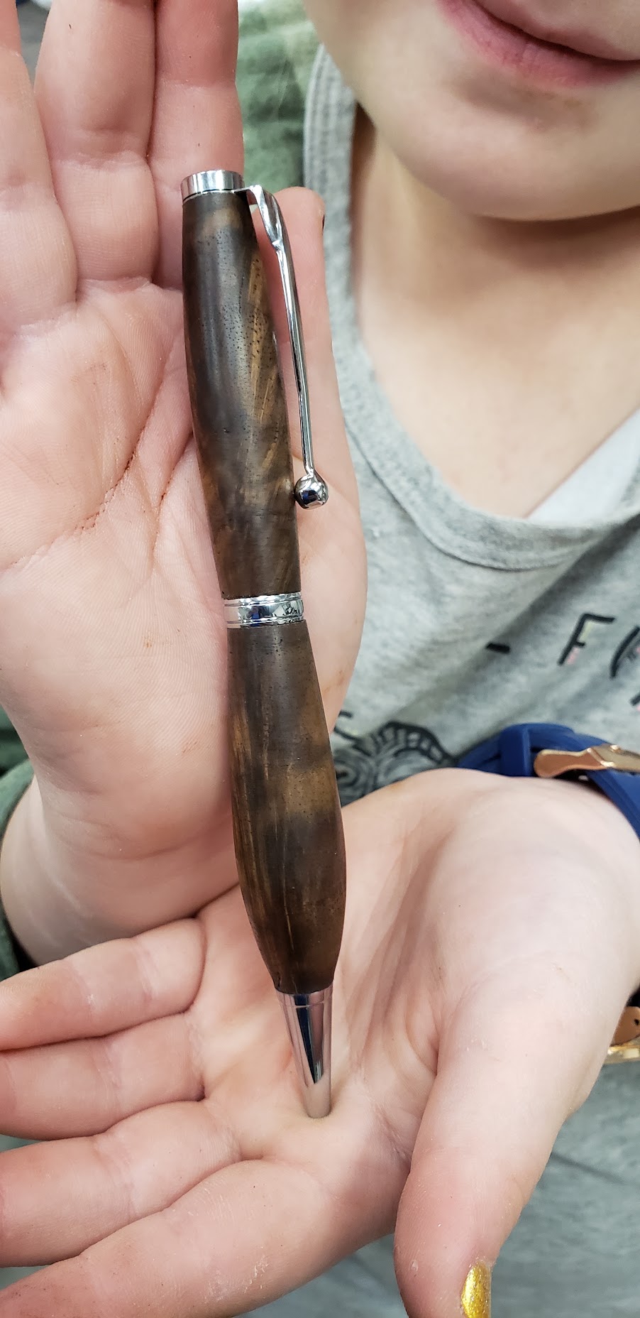 Walnut, high friction polish